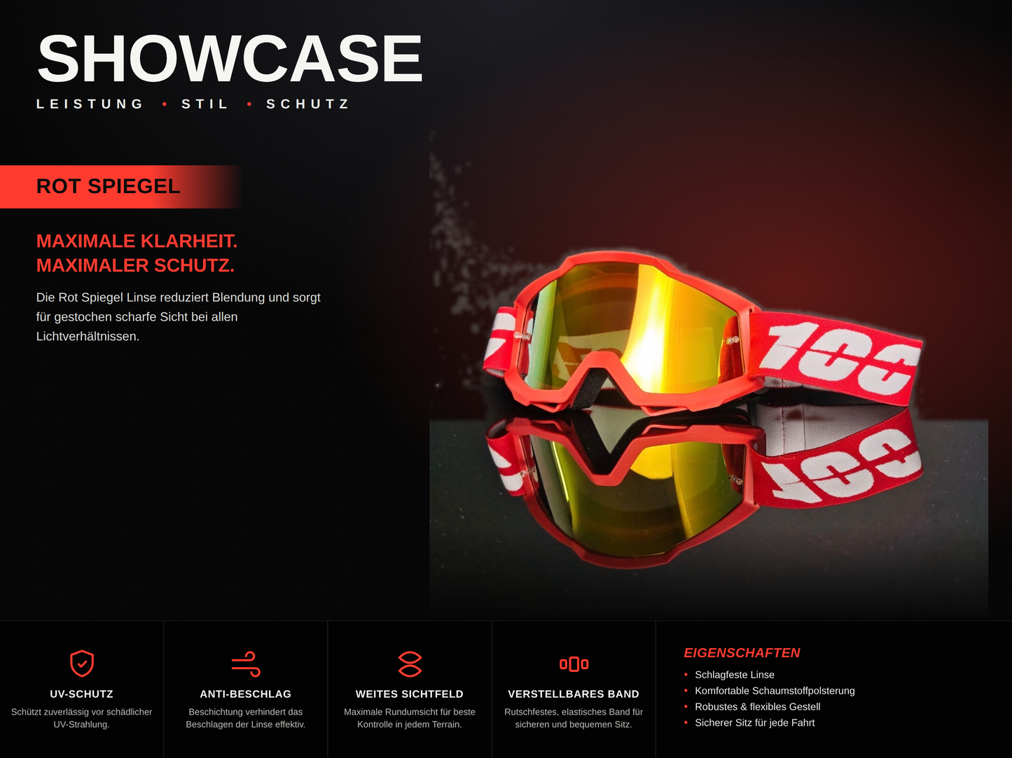Nexride Goggle 2nd  Edition | Red